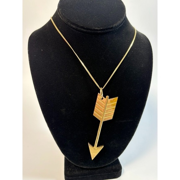Park Lane Jewelry - Vintage Necklace Park Lane Gold Tone 28 Inches Huge Chunky Arrow Pendant